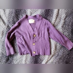 Zara Purple Knit Cardigan with Buttons